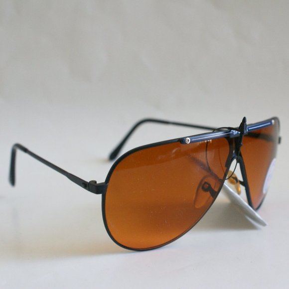 NWT True Vintage "Sports" logo top bar Aviator w/true blue blocker sunglasses - Picture 2 of 4